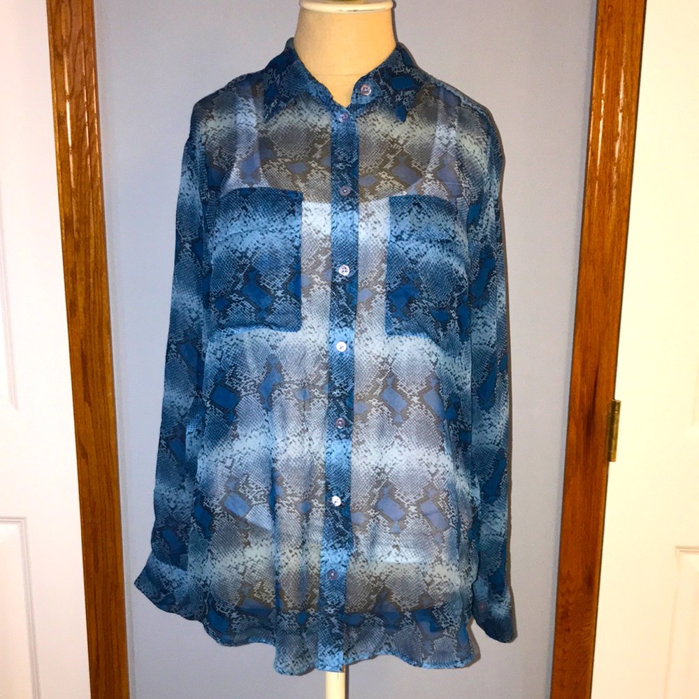 Equipment Silk Python Print Shirt